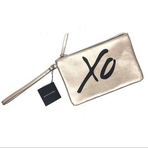 NWT Banana Republic Gold XO Wristlet